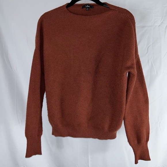 Lulu’s Sweater Get With It Mock Neck Knit Long Drop Sleeves Ribbed Boxy Fit - Picture 14 of 14